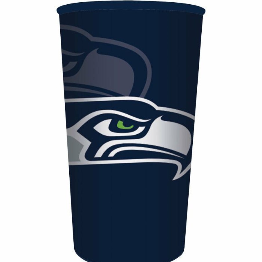 Sports * | Creative Converting Nfl And Football Party Supplies Seattle Seahawks Plastic Cup, 22 Oz