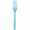 Solid Color Tableware * | Creative Converting Pastel Blue Plastic Forks, 24 Ct Solid Color Tableware