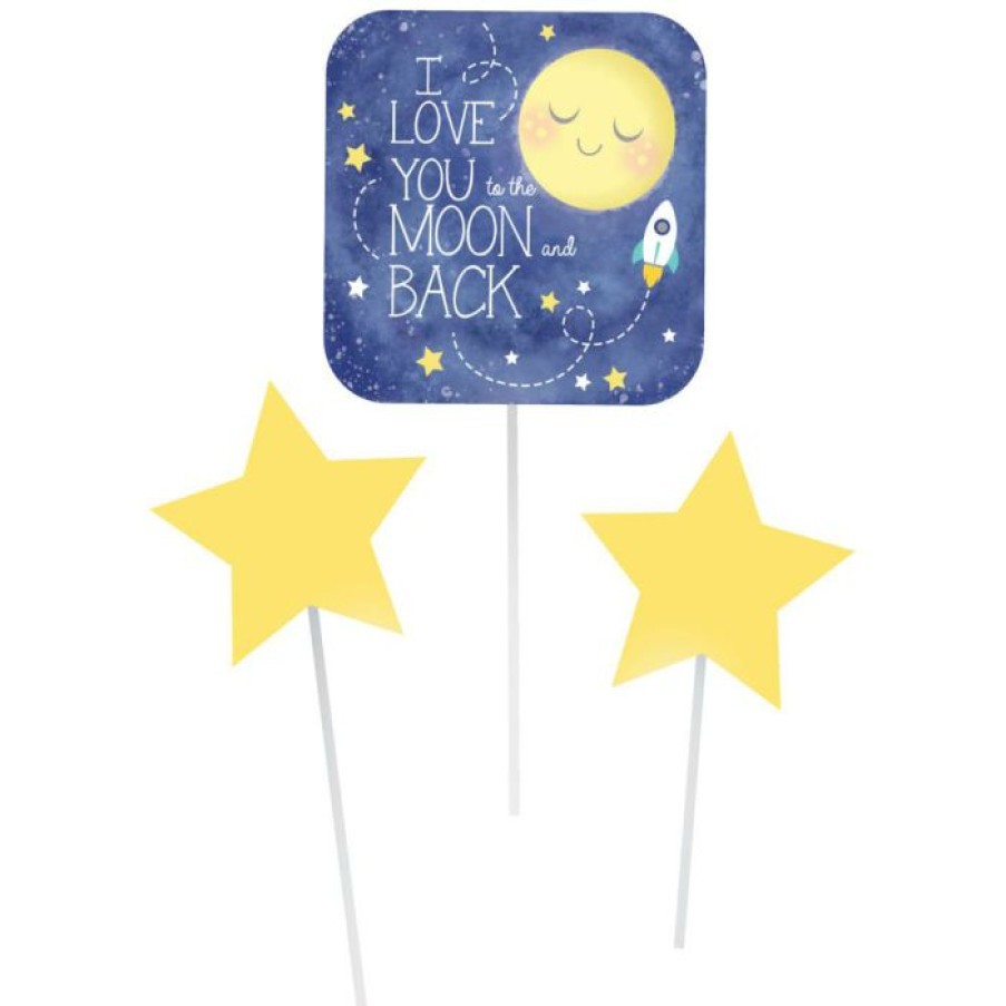 Baby Showers * | Creative Converting To The Moon And Back Centerpiece Sticks (18/Case)