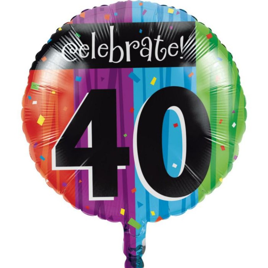 Birthdays * | Creative Converting Milestone Celebrations 40Th Metallic Balloon (12/Case)