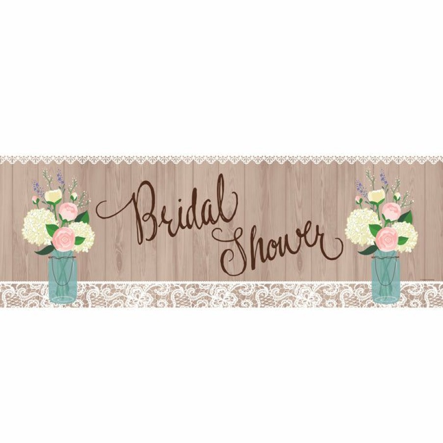 Bridal And Wedding * | Creative Converting Rustic Wedding Giant Party Banner (6/Case)