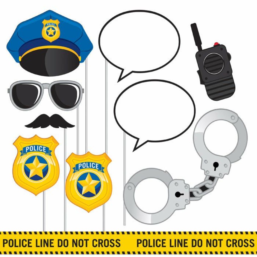 Birthdays * | Creative Converting Police Party Photo Booth Prop (Case Pack Of 60)