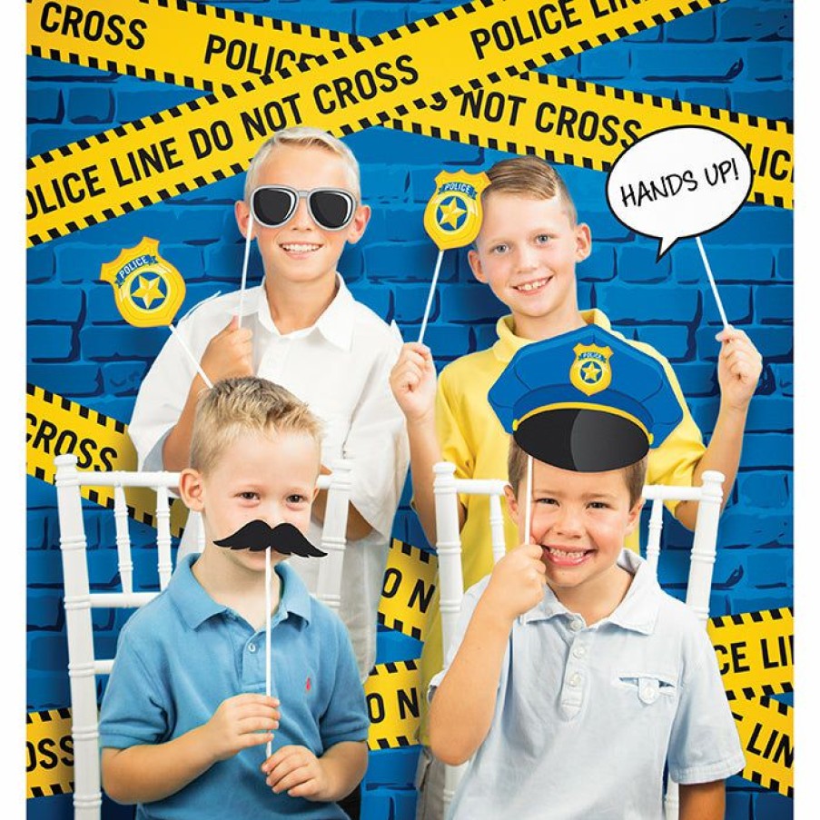 Birthdays * | Creative Converting Police Party Photo Booth Prop (Case Pack Of 60)