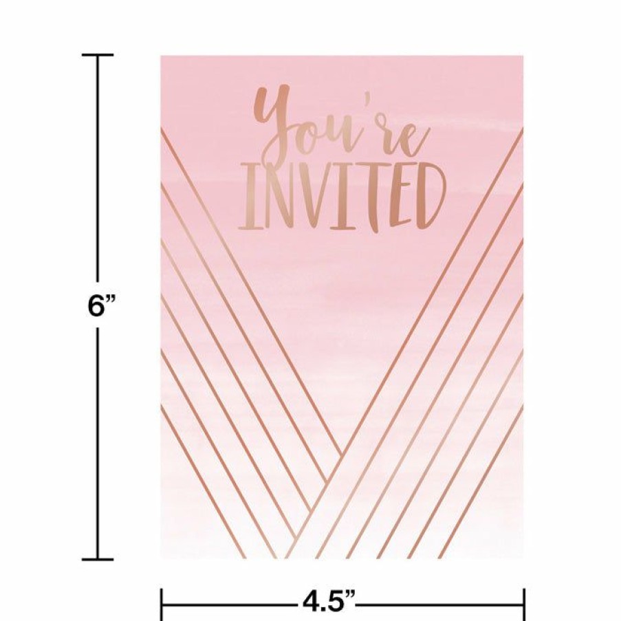 Themed Tableware * | Creative Converting Rose' All Day Postcard Invitations (48/Case) Themed Tableware