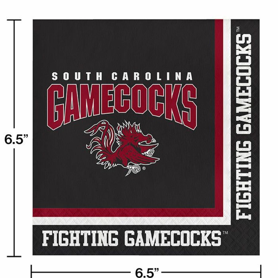 Sports * | Creative Converting University Of South Carolina Napkins, 20 Ct Ncaa College Themed Party Decorations