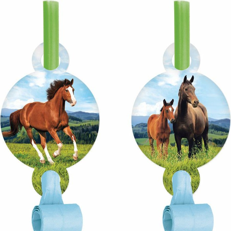 Birthdays * | Creative Converting Kids Birthday Party Themes Horse And Pony Blowers W/ Medallions (48/Case)