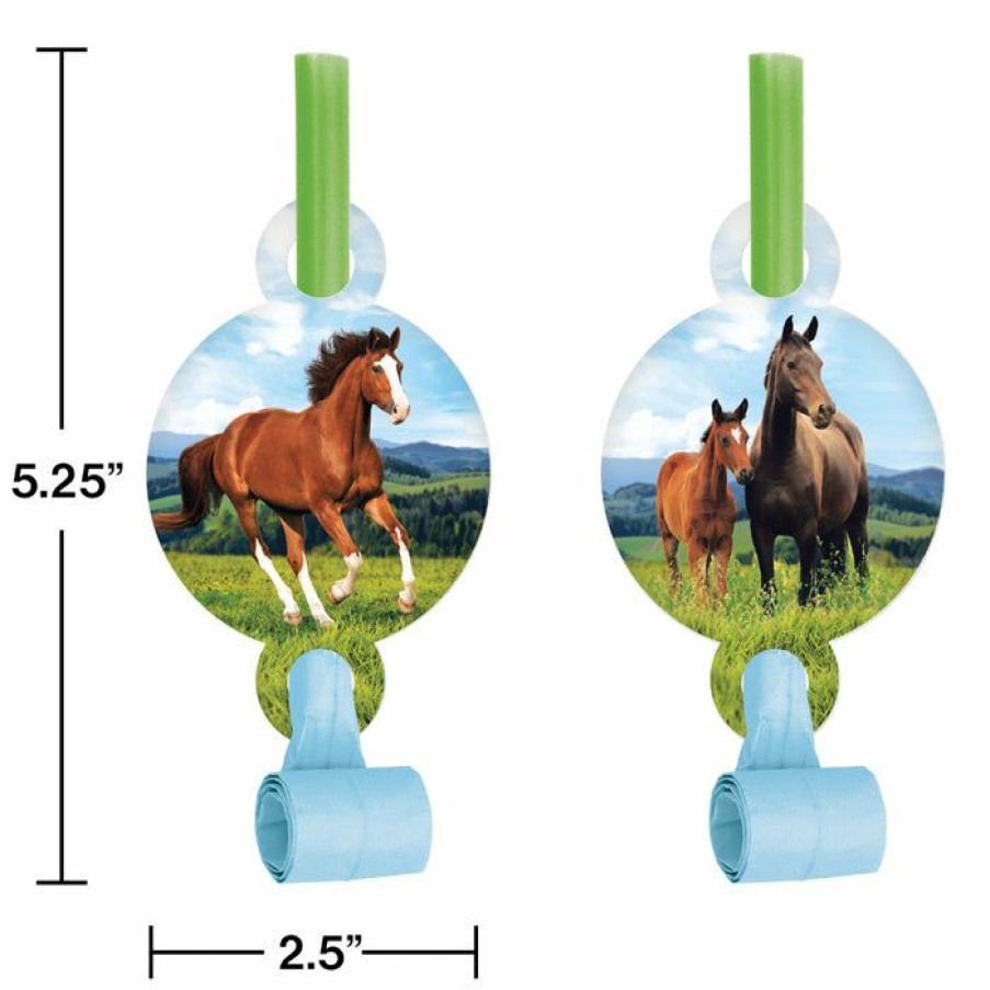 Birthdays * | Creative Converting Kids Birthday Party Themes Horse And Pony Blowers W/ Medallions (48/Case)