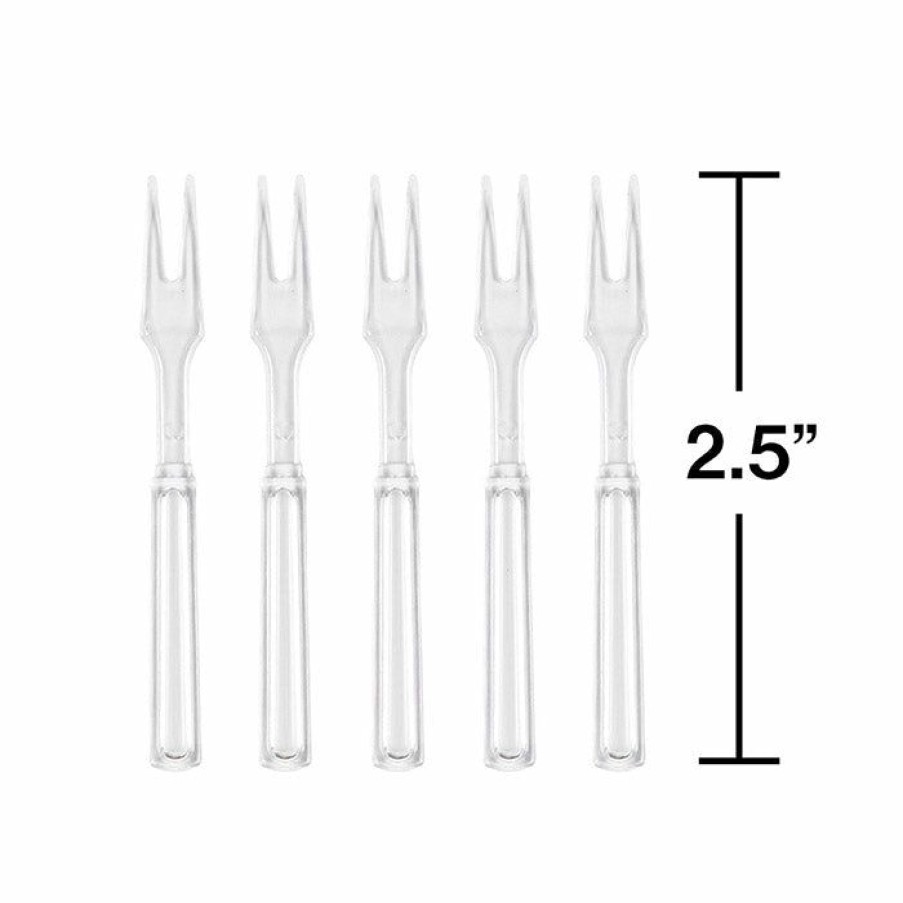 Holidays * | Creative Converting Clear Cocktail Forks, 30 Ct