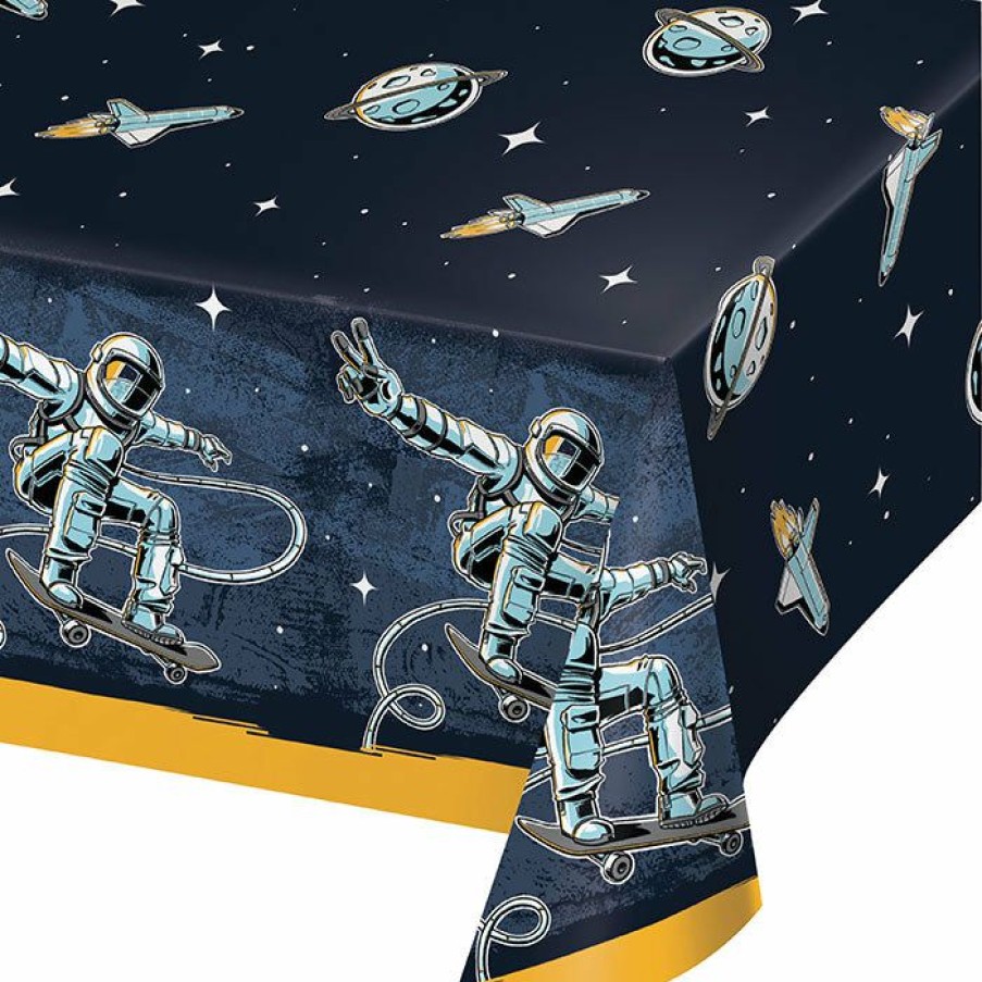 Birthdays * | Creative Converting Space Skater Tablecover, Paper 54 X102 1Ct