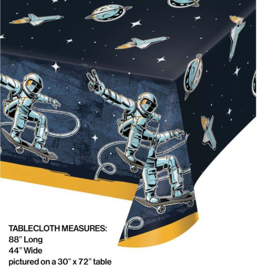 Birthdays * | Creative Converting Space Skater Tablecover, Paper 54 X102 1Ct