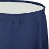 Solid Color Tableware * | Creative Converting Navy Plastic Tableskirt, 14 X 29