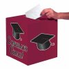 Graduation Party Supplies * | Creative Converting Graduation Party Supplies Graduation Card Box, Grad, 9 Burgundy