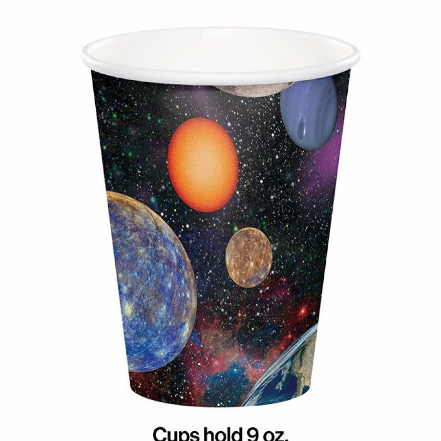 Birthdays * | Creative Converting Space Blast Hot/Cold Paper Paper Cups 9 Oz., 8 Ct