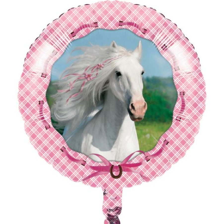 Birthdays * | Creative Converting Heart My Horse Metallic Balloon, Happy Birthday (10/Case)