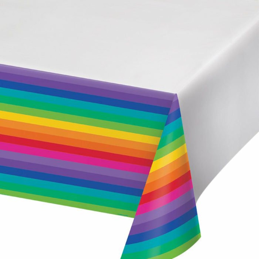 Birthdays * | Creative Converting Rainbow Tablecover Plastic 54 X 102