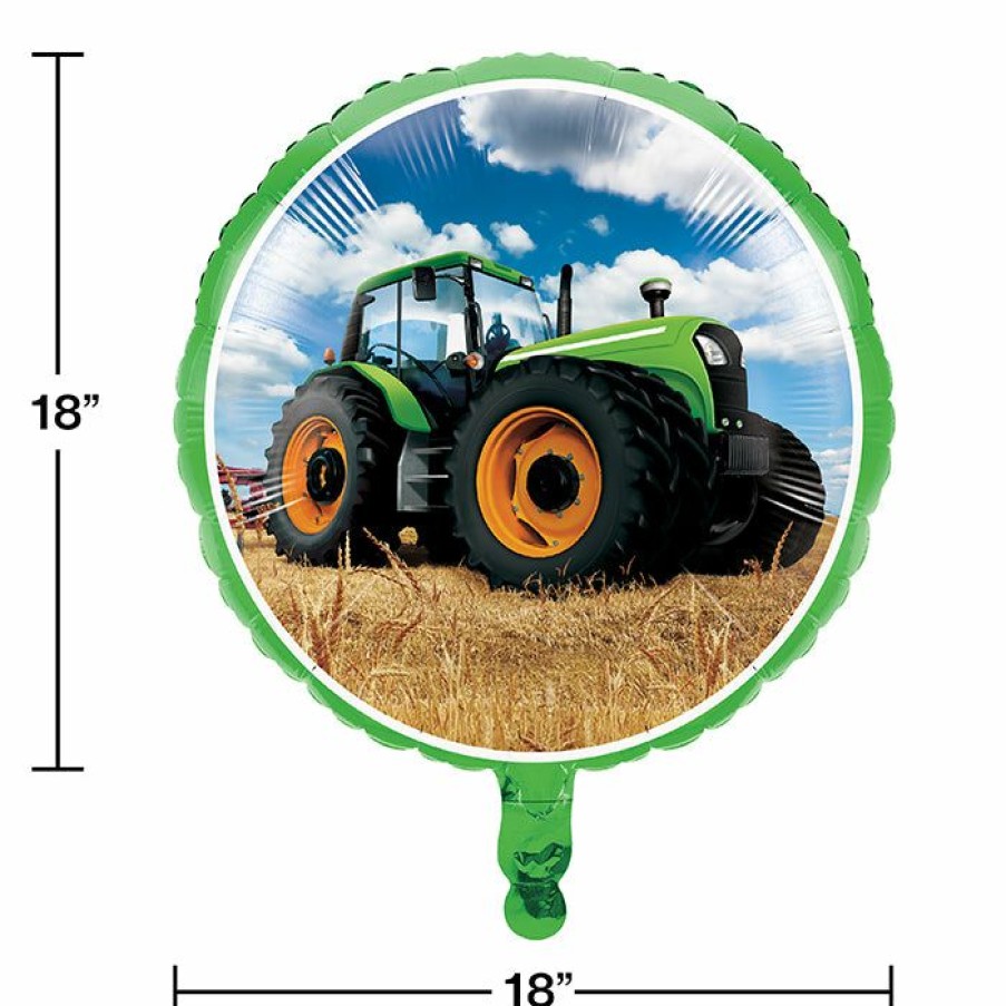 Birthdays * | Creative Converting Tractor Time Metallic Balloon 18