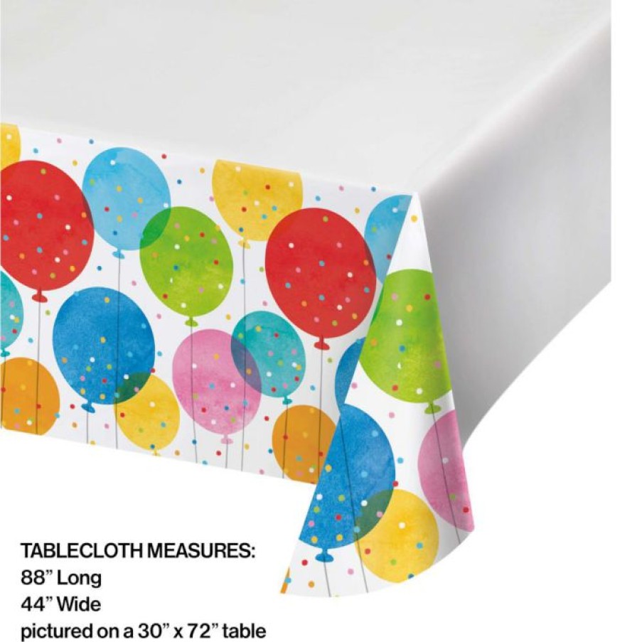 Birthdays * | Creative Converting Adult Birthday Party Themes Confetti Balloons Tablecover, Plastic 48 X 88 1Ct