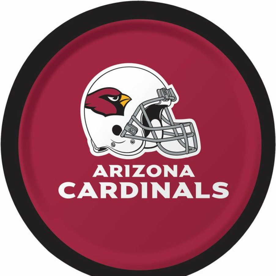 Sports * | Creative Converting Nfl And Football Party Supplies Arizona Cardinals Dessert Plates, 8 Ct