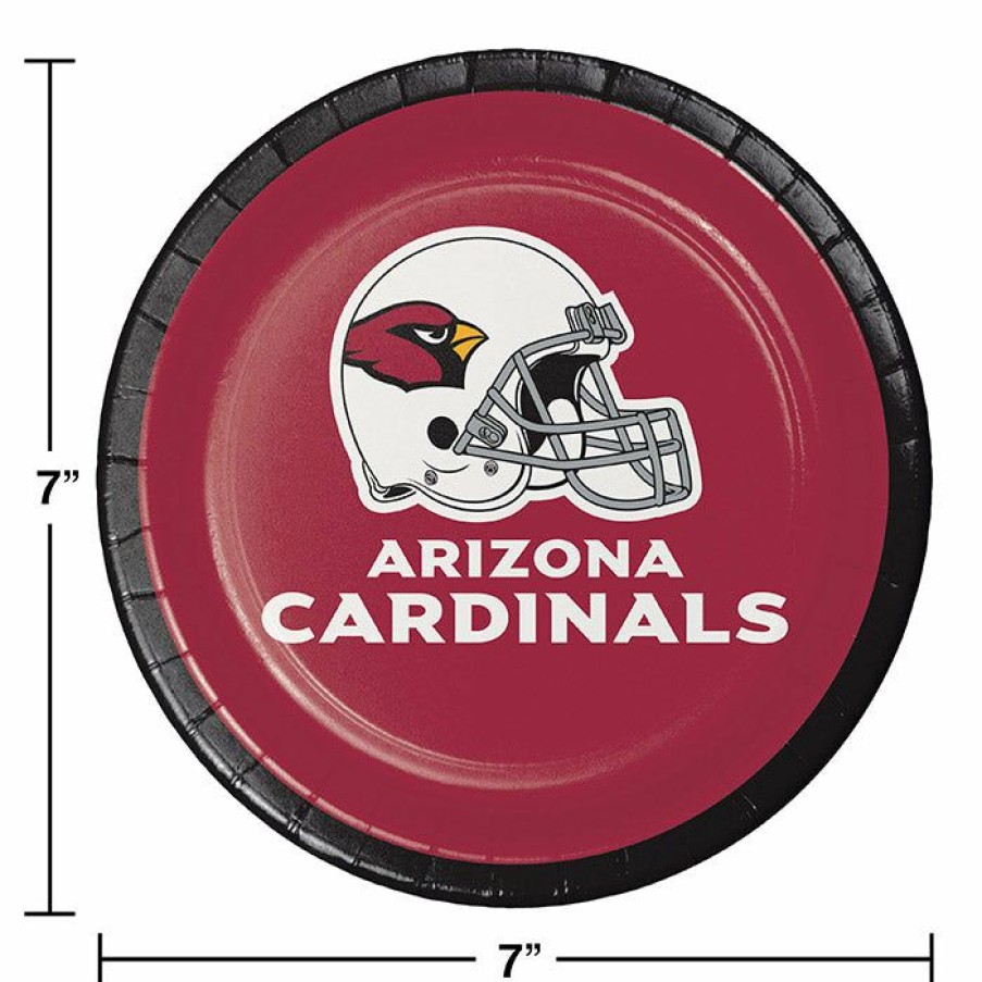 Sports * | Creative Converting Nfl And Football Party Supplies Arizona Cardinals Dessert Plates, 8 Ct