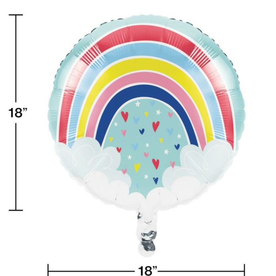 Birthdays * | Creative Converting Over The Rainbow 18 Mylar Ballon (10/Case) Kids Birthday Party Themes