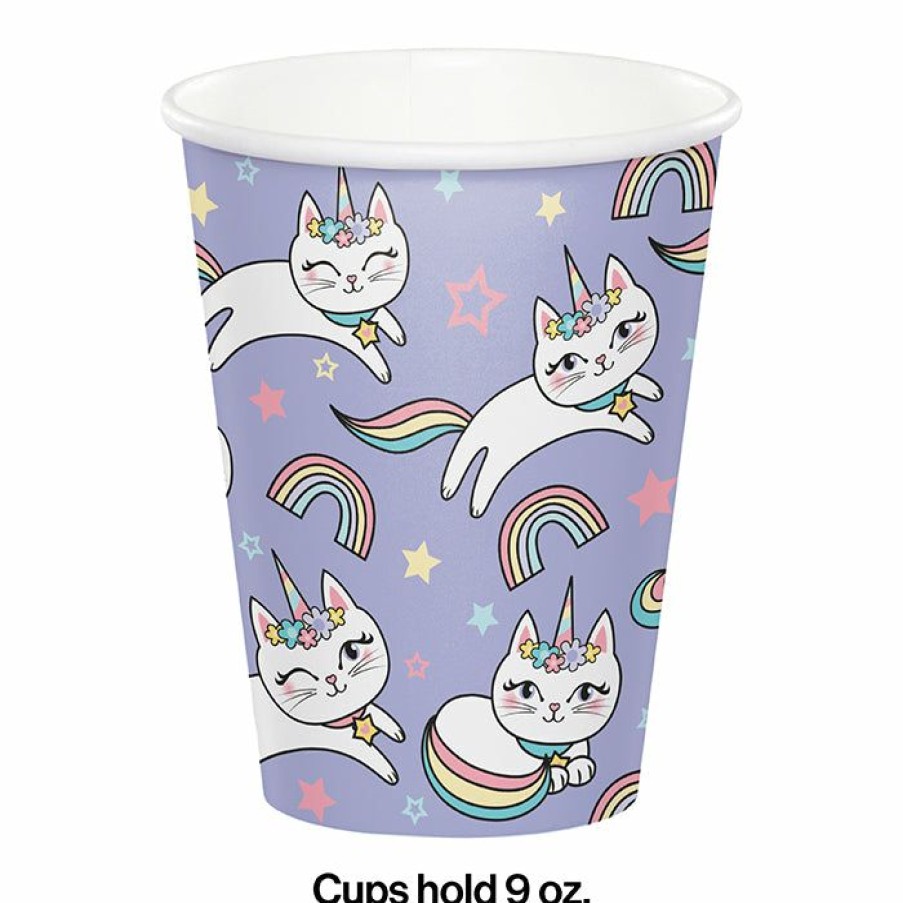 Birthdays * | Creative Converting Sassy Caticorn Hot/Cold Cups 9Oz. 8Ct Kids Birthday Party Themes