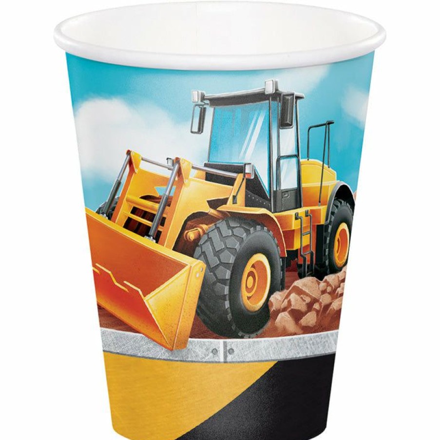 Birthdays * | Creative Converting Big Dig Construction Hot/Cold Paper Cups 9 Oz., 8 Ct