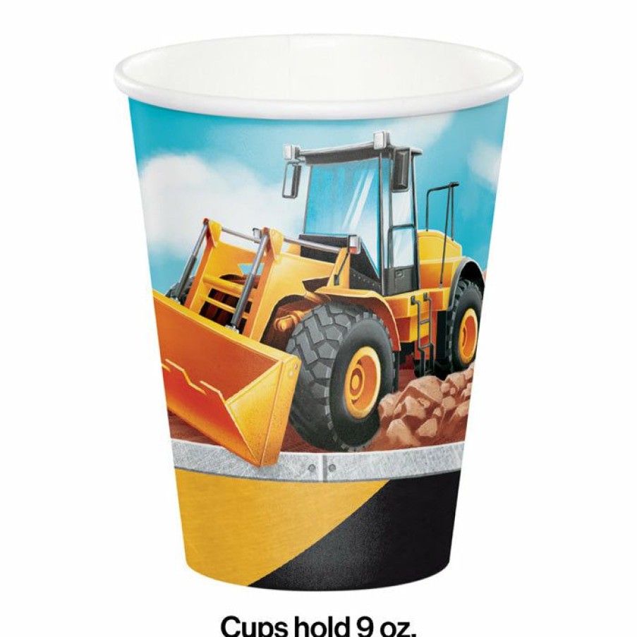 Birthdays * | Creative Converting Big Dig Construction Hot/Cold Paper Cups 9 Oz., 8 Ct