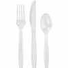 Solid Color Tableware * | Creative Converting Clear 24Ct Assorted Cutlery (24/Pkg) Solid Color Tableware