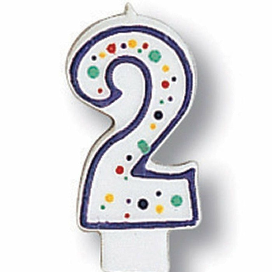 Birthdays * | Creative Converting Birthday Party Candles Polka Dot #2 Candle