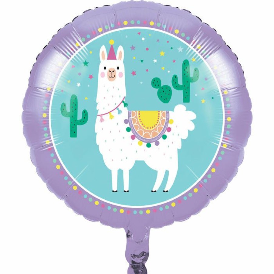 Birthdays * | Creative Converting Llama Party Metallic Balloon 18