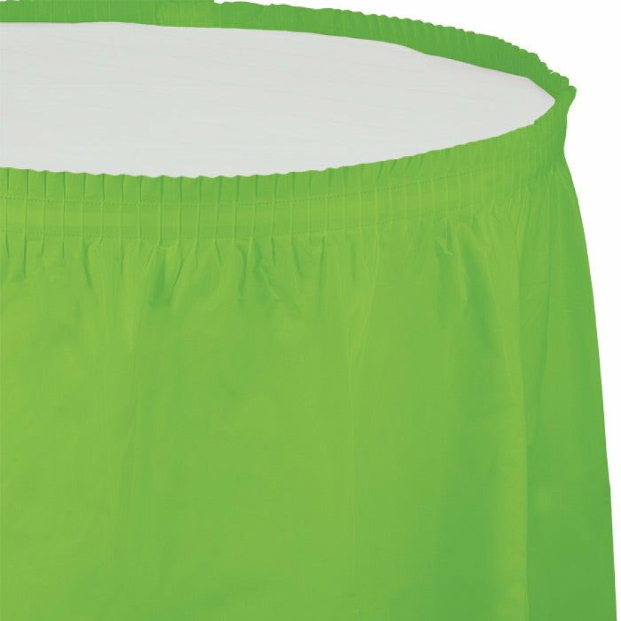 Solid Color Tableware * | Creative Converting Fresh Lime Plastic Tableskirt, 14 X 29