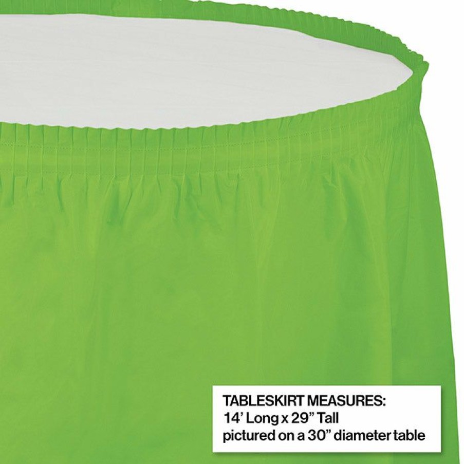 Solid Color Tableware * | Creative Converting Fresh Lime Plastic Tableskirt, 14 X 29