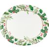 Holidays * | Creative Converting Traditional Holly Oval Platter, 8 Ct