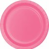 Solid Color Tableware * | Creative Converting Candy Pink Dessert Plates, 8 Ct Solid Color Tableware