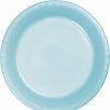 Solid Color Tableware * | Creative Converting Pastel Blue Plastic Dessert Plates, 20 Ct