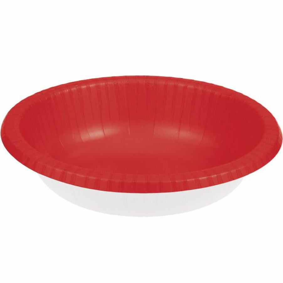 Solid Color Tableware * | Creative Converting Classic Red Paper Bowls 20 Oz., 20 Ct Solid Color Tableware