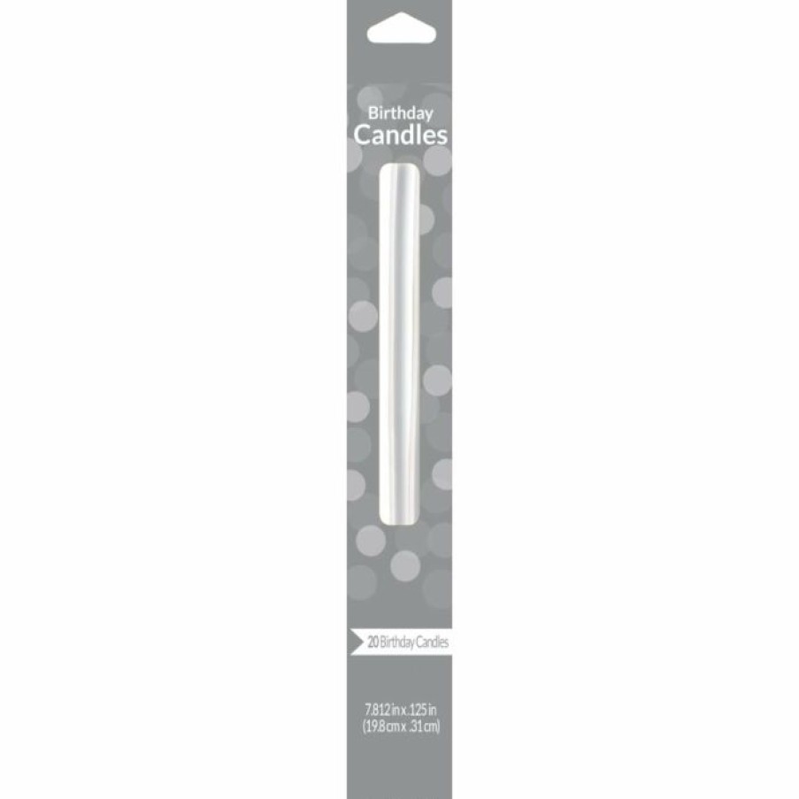 Birthdays * | Creative Converting Party Candle White, 20 Ct