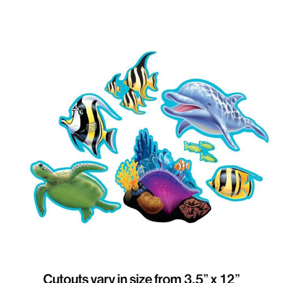 Birthdays * | Creative Converting Ocean Party Cutout Assortment (84/Case) Kids Birthday Party Themes