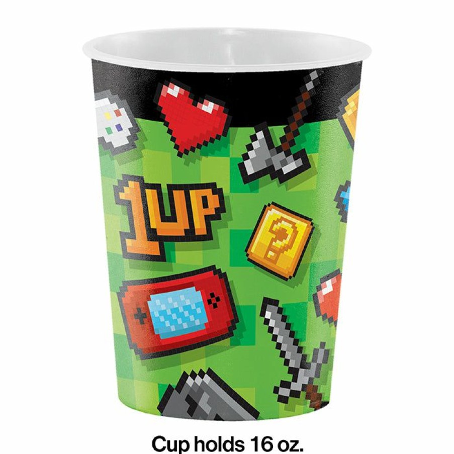 Birthdays * | Creative Converting Gaming Party Plastic Keepsake Cup 16 Oz.