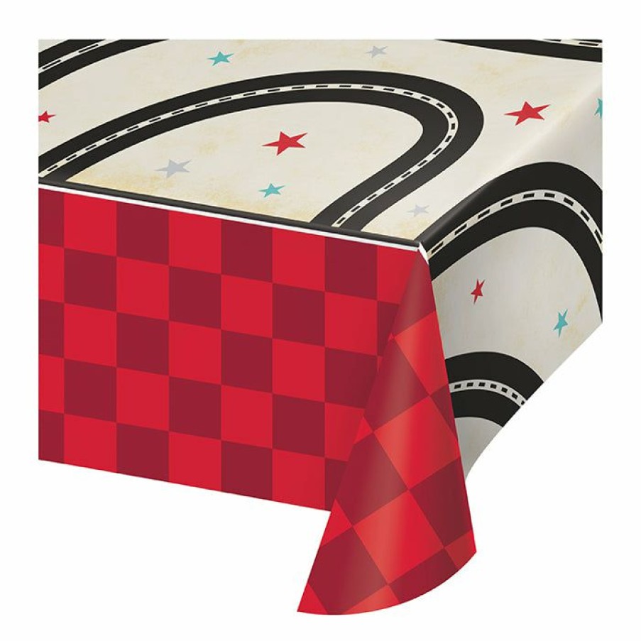 Birthdays * | Creative Converting Vintage Race Car Paper Tablecover 54 X 102