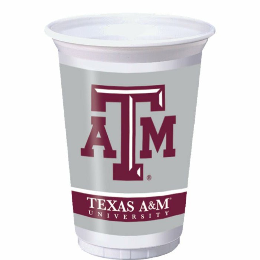 Sports * | Creative Converting Texas A & M University 20 Oz Plastic Cups, 8 Ct