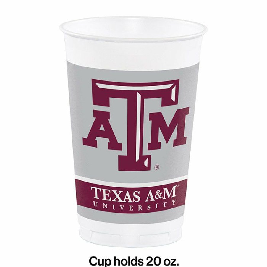 Sports * | Creative Converting Texas A & M University 20 Oz Plastic Cups, 8 Ct