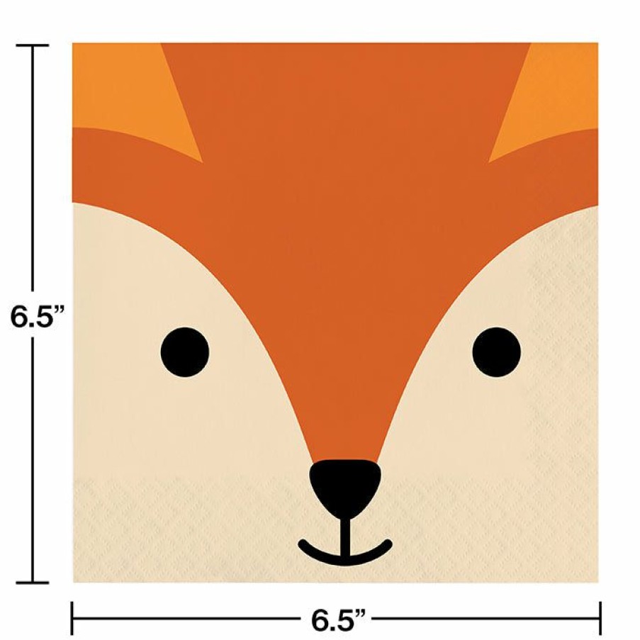 Birthdays * | Creative Converting Animal Faces Luncheon Napkin, Fox 16Ct