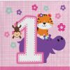 Birthdays * | Creative Converting One Is Fun Girl Beverage Napkin (192/Case) 1St Birthday Party Themes