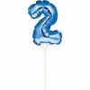 General Decorations * | Creative Converting Blue 2 Number Balloon Cake Topper (12/Case) General Decorations