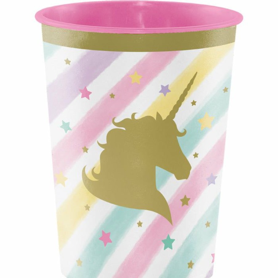 Birthdays * | Creative Converting Unicorn Sparkle Plastic Keepsake Cup 16 Oz. Kids Birthday Party Themes