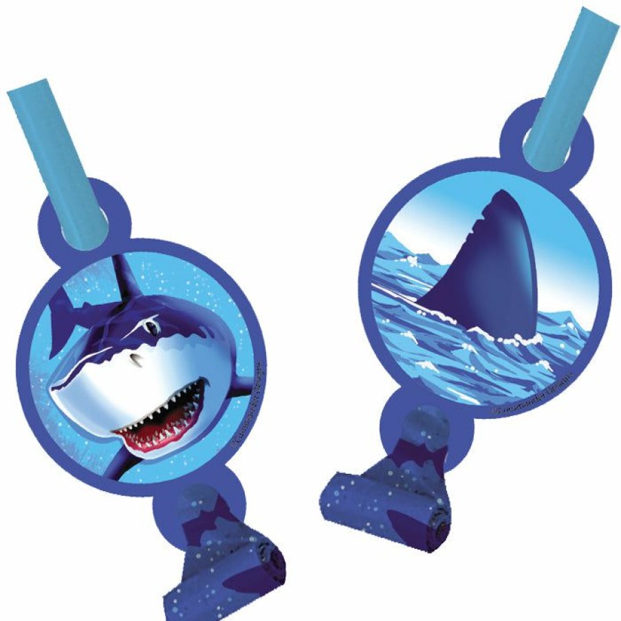 Birthdays * | Creative Converting Shark Splash Blowouts W/Med, 8 Ct