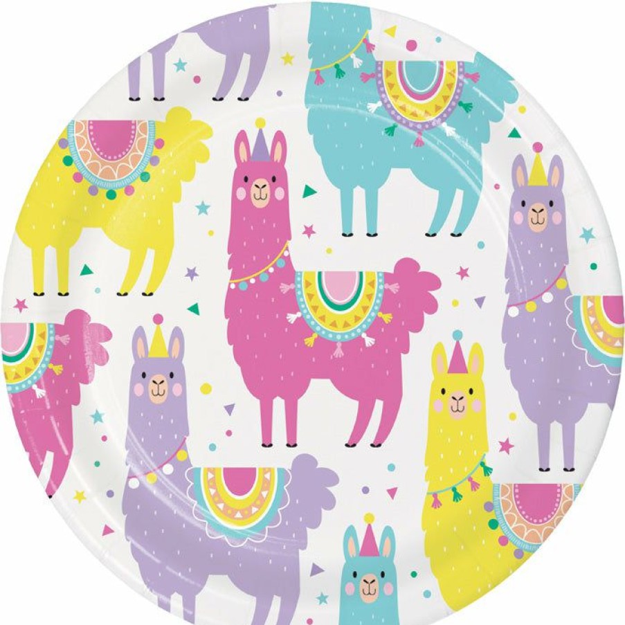 Birthdays * | Creative Converting Llama Party Dessert Plates, 8 Ct