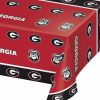 Sports * | Creative Converting University Of Georgia Plastic Table Cover, 54 X 108 Ncaa College Themed Party Decorations