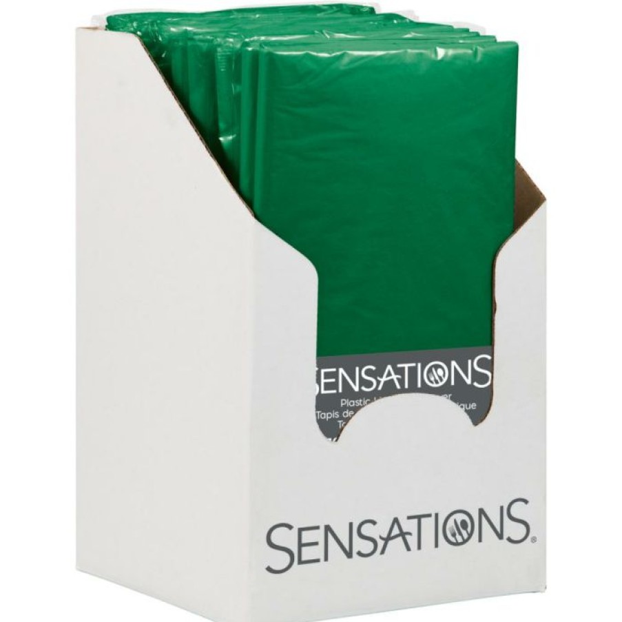 Solid Color Tableware * | Creative Converting Emerald Green 1Ct Tablecover, 54X108 Paper/Poly (1/Pkg)